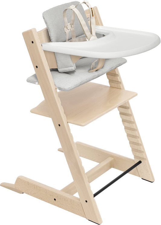 Stokke Tripp Trapp High Chair2 and Cushion with Stokke Tray - Natural / Nordic Grey - 661900