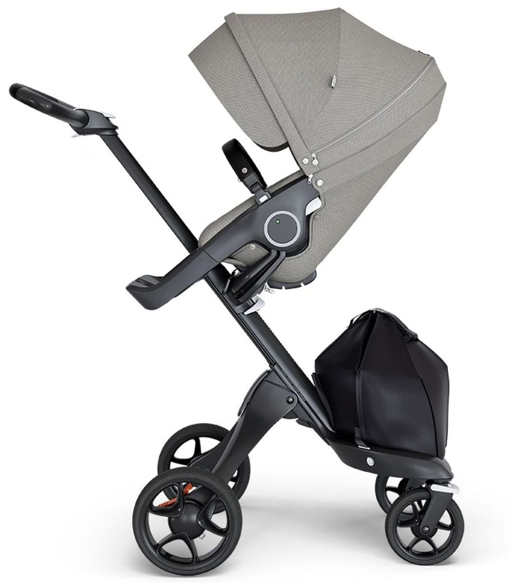 Stokke V6 Xplory Stroller - Brushed Grey/Black/Black