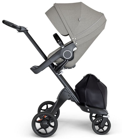 Stokke V6 Xplory Stroller - Brushed Grey/Black/Black