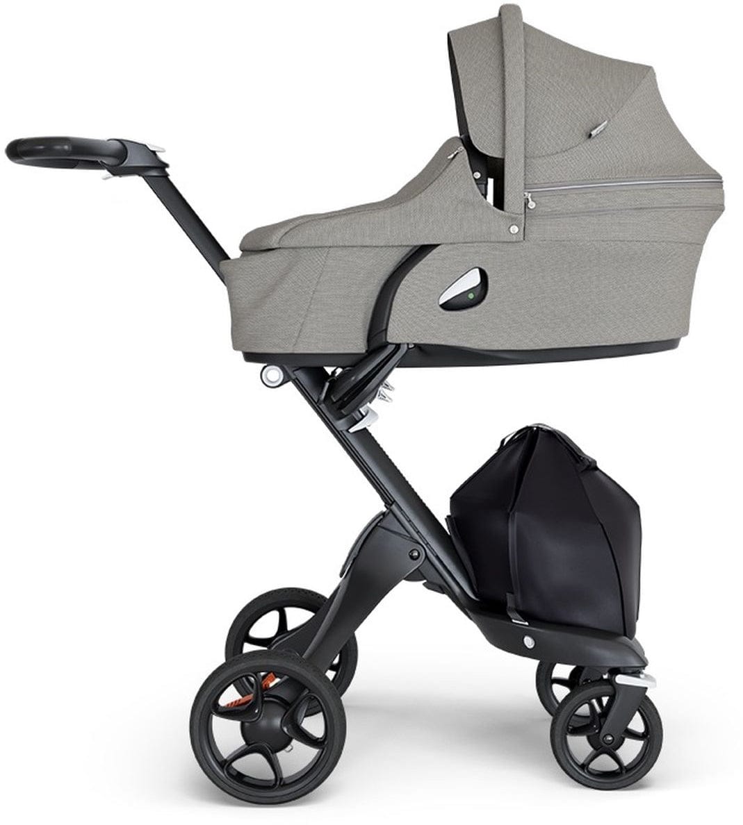 Stokke V6 Xplory Stroller - Brushed Grey/Black/Black
