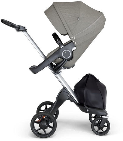 Stokke V6 Xplory Stroller - Brushed Grey/Silver/Black