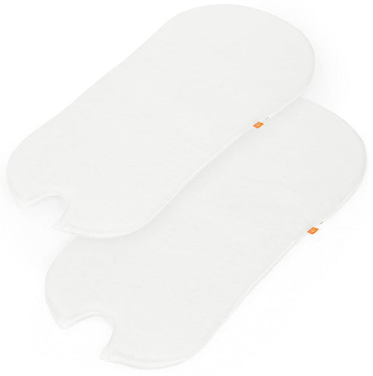 Stokke Xplory 2 pk Fitted Sheet for Carry Cot - White - 503100