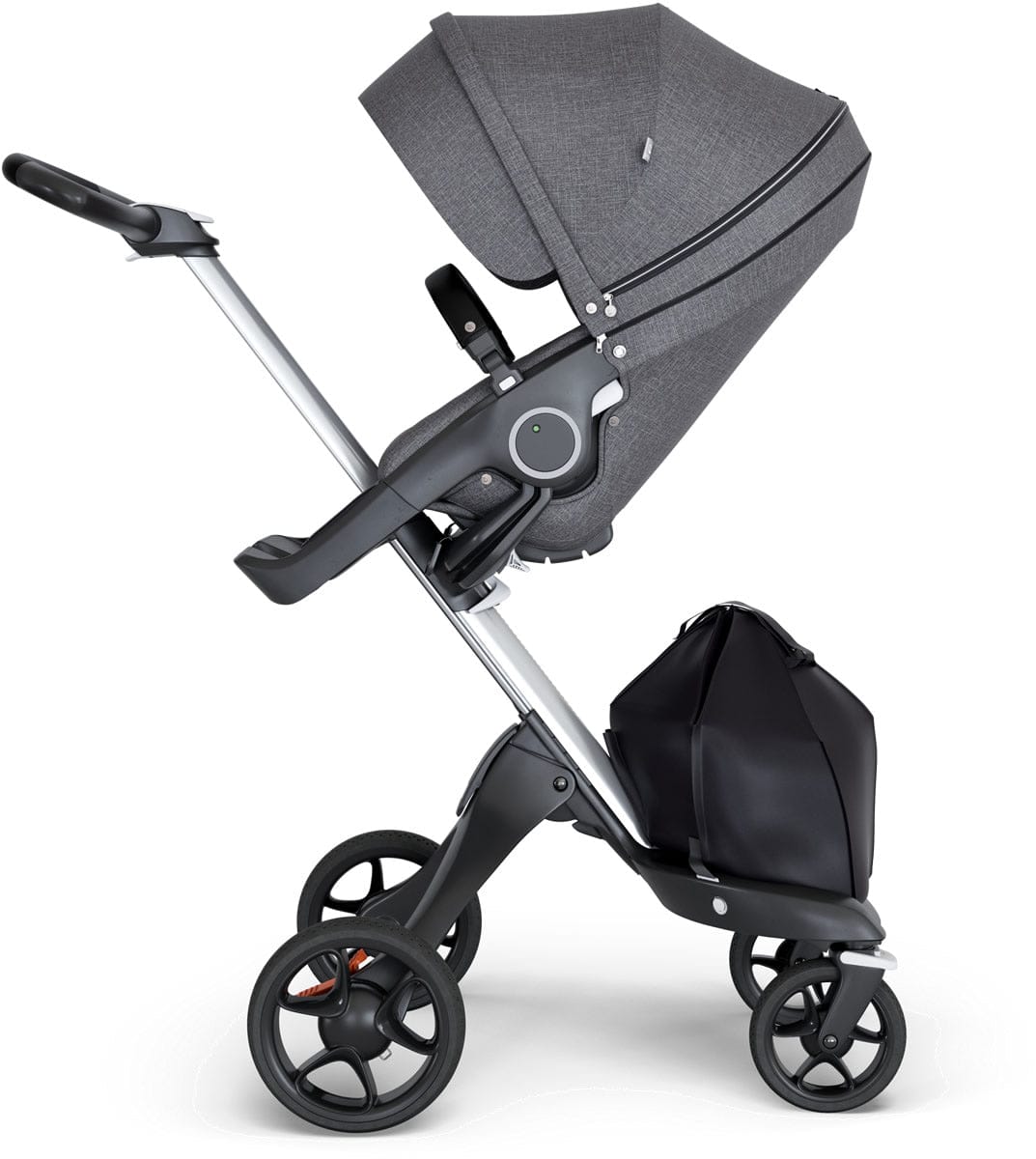 Stokke Xplory 2018 Stroller - Black Melange/Silver/Black