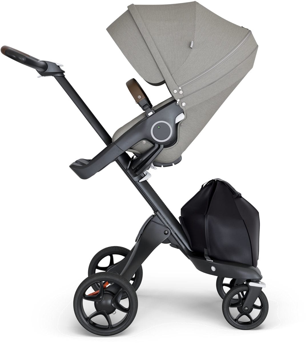 Stokke Xplory 2018 Stroller - Brushed Grey/Black/Brown - 500607