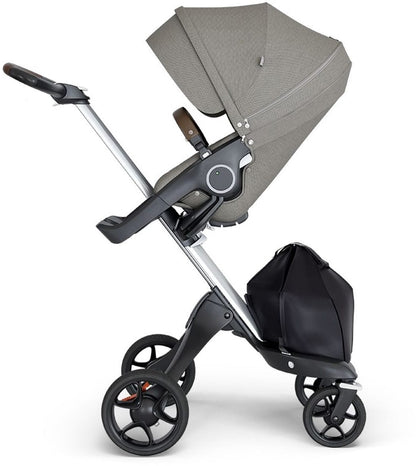 Stokke Xplory V6 Stroller - Brushed Grey/Silver/Brown