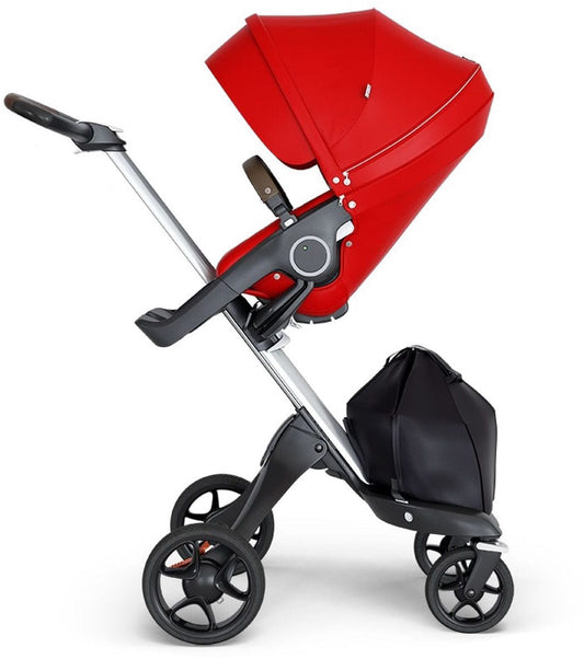 Stokke Xplory 6 Stroller - Red/Silver/Brown - 507102-509905