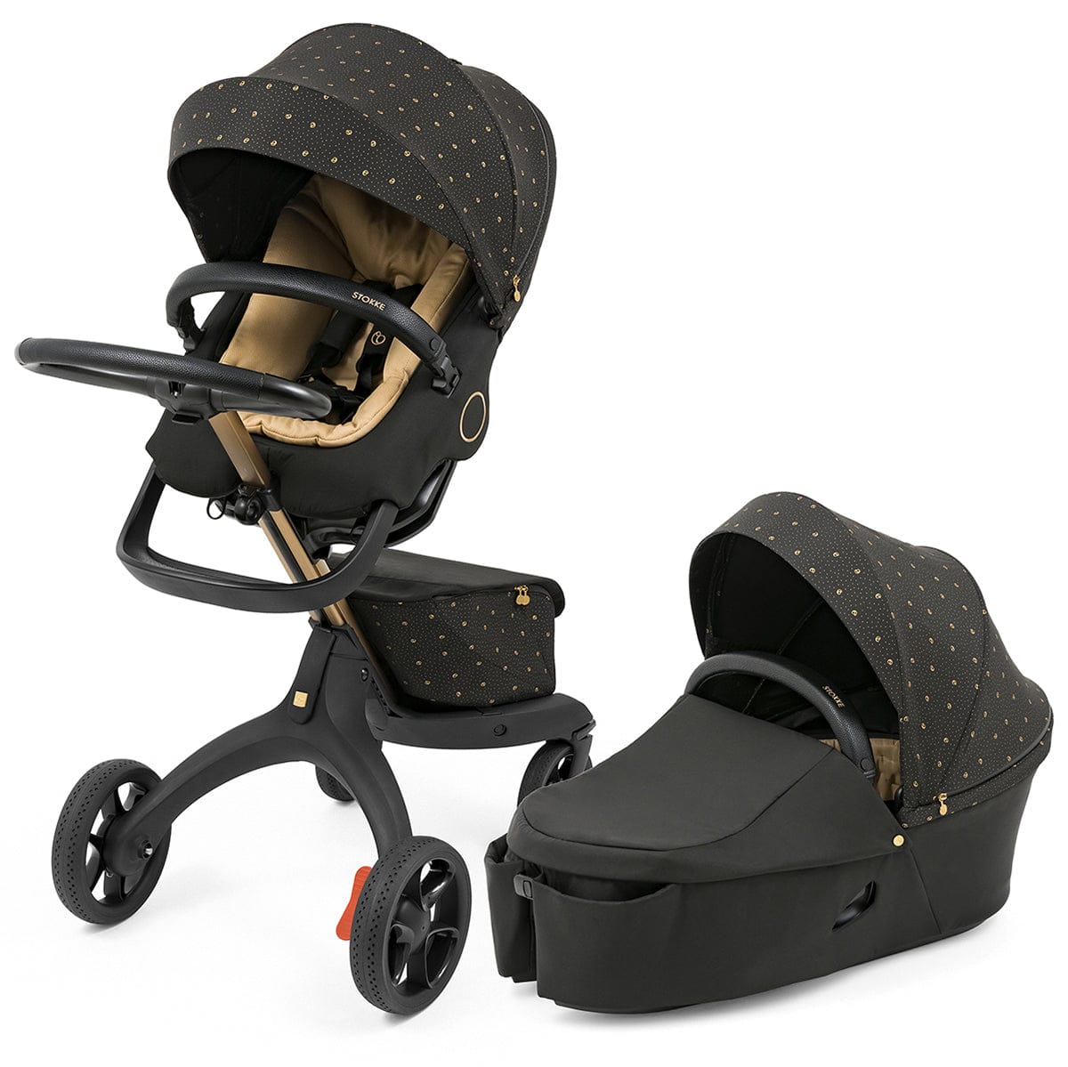 Stokke Xplory X Signature Stroller + Carry Cot Bundle - Signature Black