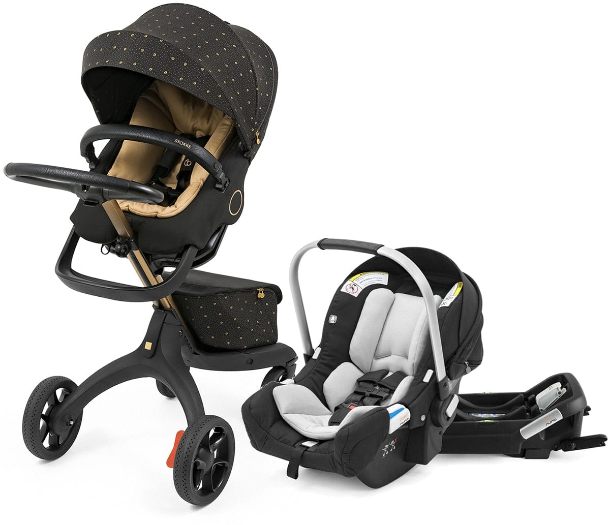 Stokke Xplory X Signature Stroller + Stokke Pipa Travel System Bundle - Signature Black / Black