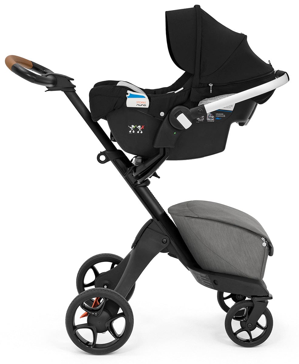 Stokke Xplory X + Stokke Pipa Travel System Bundle - Modern Grey / Black Melange