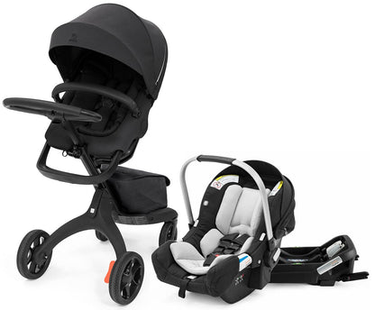 Stokke Xplory X + Stokke Pipa Travel System Bundle - Rich Black / Black