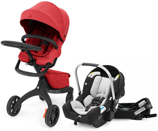 Stokke Xplory X + Stokke Pipa Travel System Bundle - Ruby Red / Black - 571604-519203