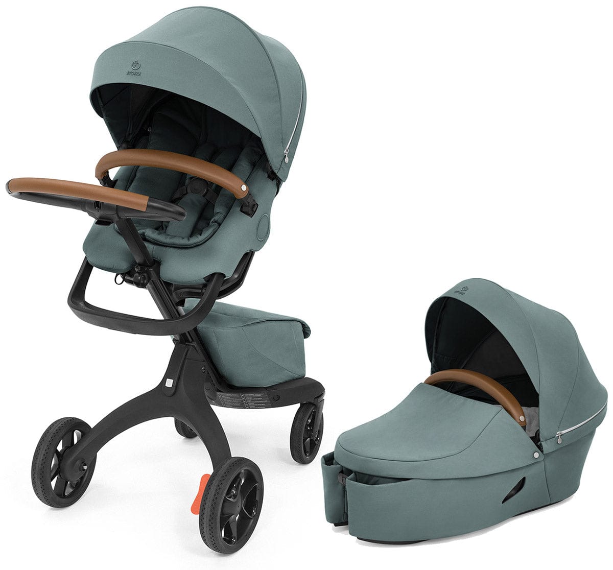 Stokke Xplory X Stroller + Carry Cot Bundle - Cool Teal