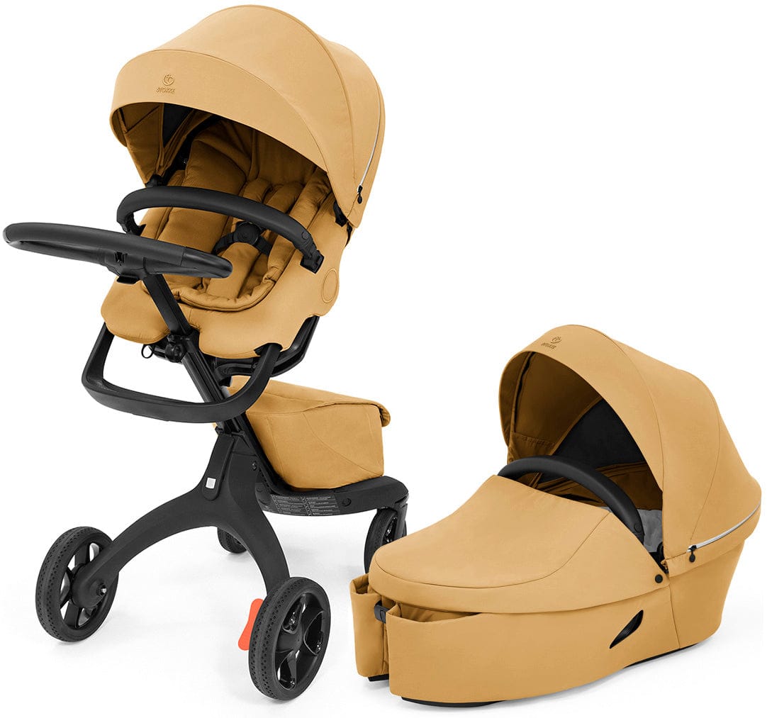 Stokke Xplory X Stroller + Carry Cot Bundle - Golden Yellow - 571605-572105
