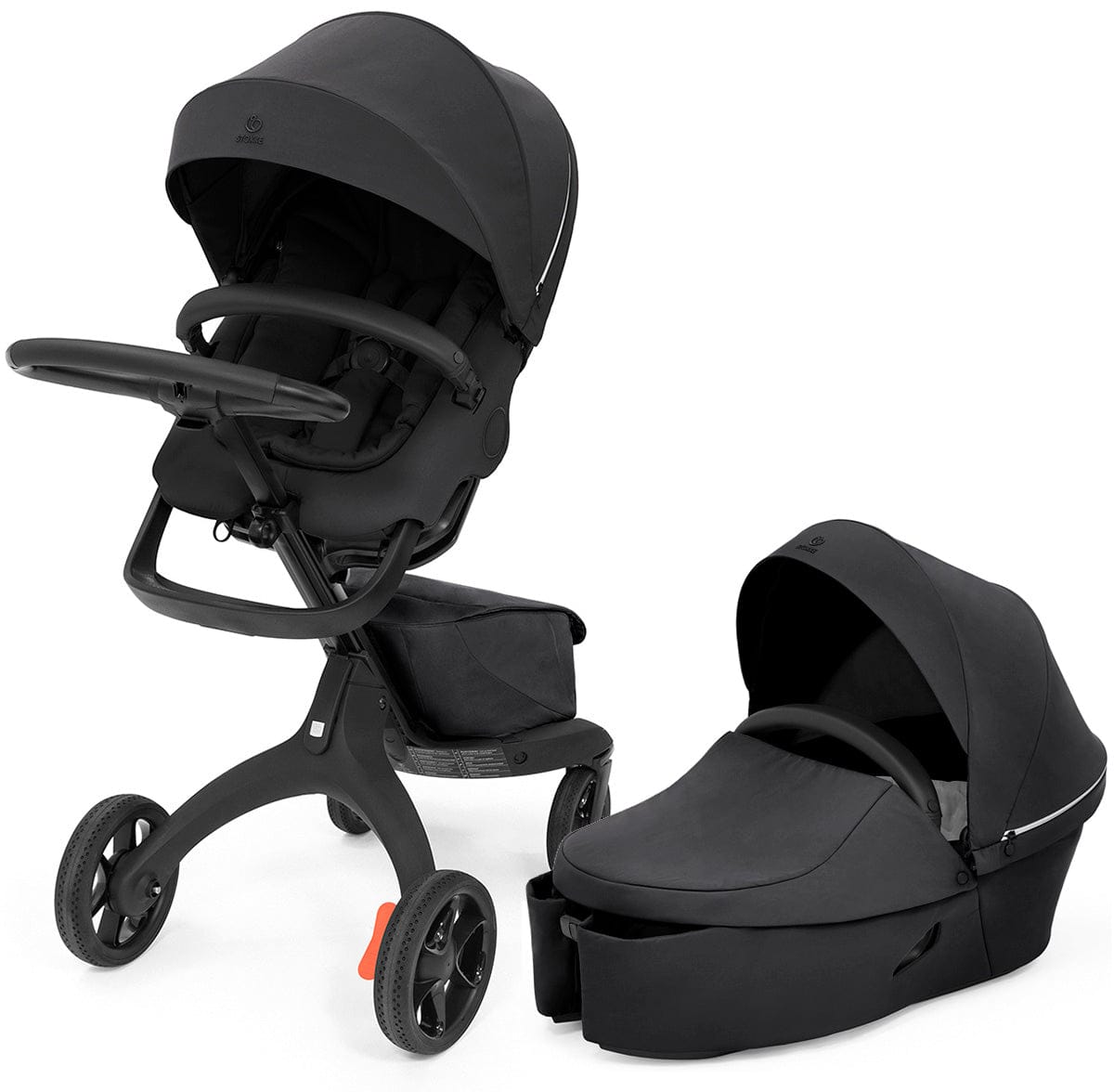 Stokke Xplory X Stroller + Carry Cot Bundle - Rich Black
