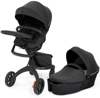 Stokke Xplory X Stroller + Carry Cot Bundle - Rich Black