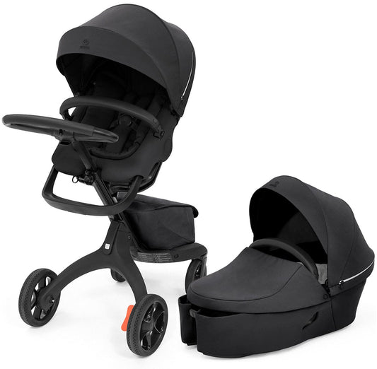 Stokke Xplory X Stroller + Carry Cot Bundle - Rich Black
