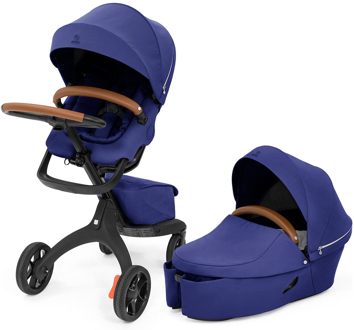 Stokke Xplory X Stroller + Carry Cot Bundle - Royal Blue - 571603-572103