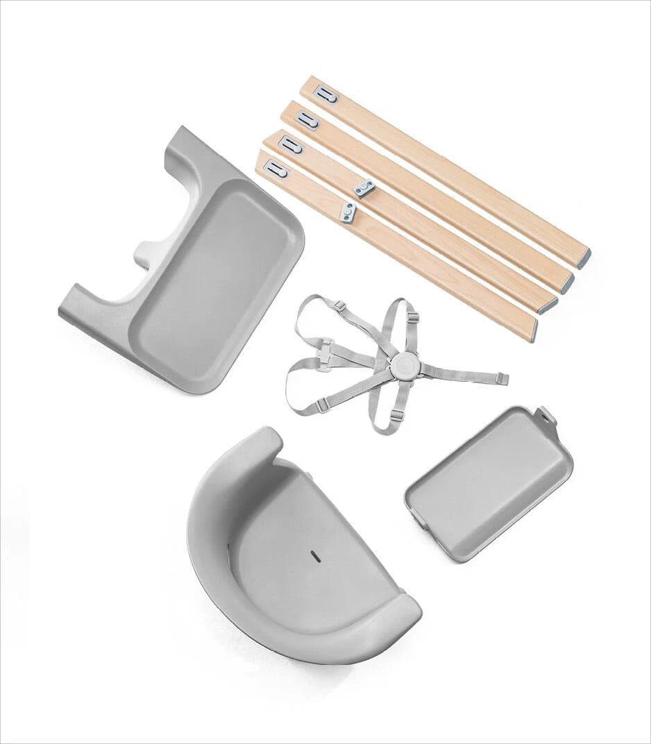 Stokke YOYO3 6+ Stroller + Clikk High Chair Bundle - White / Stone / White - 654600-552104