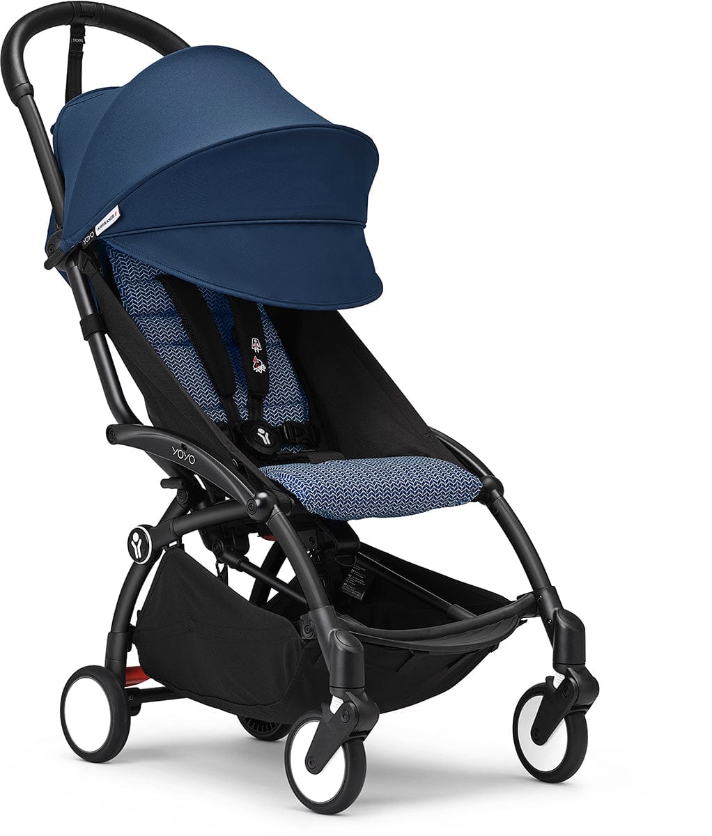 Stokke YOYO3 Ultra Compact 6+ Stroller (One Box) - Black / Air France Blue - 654000