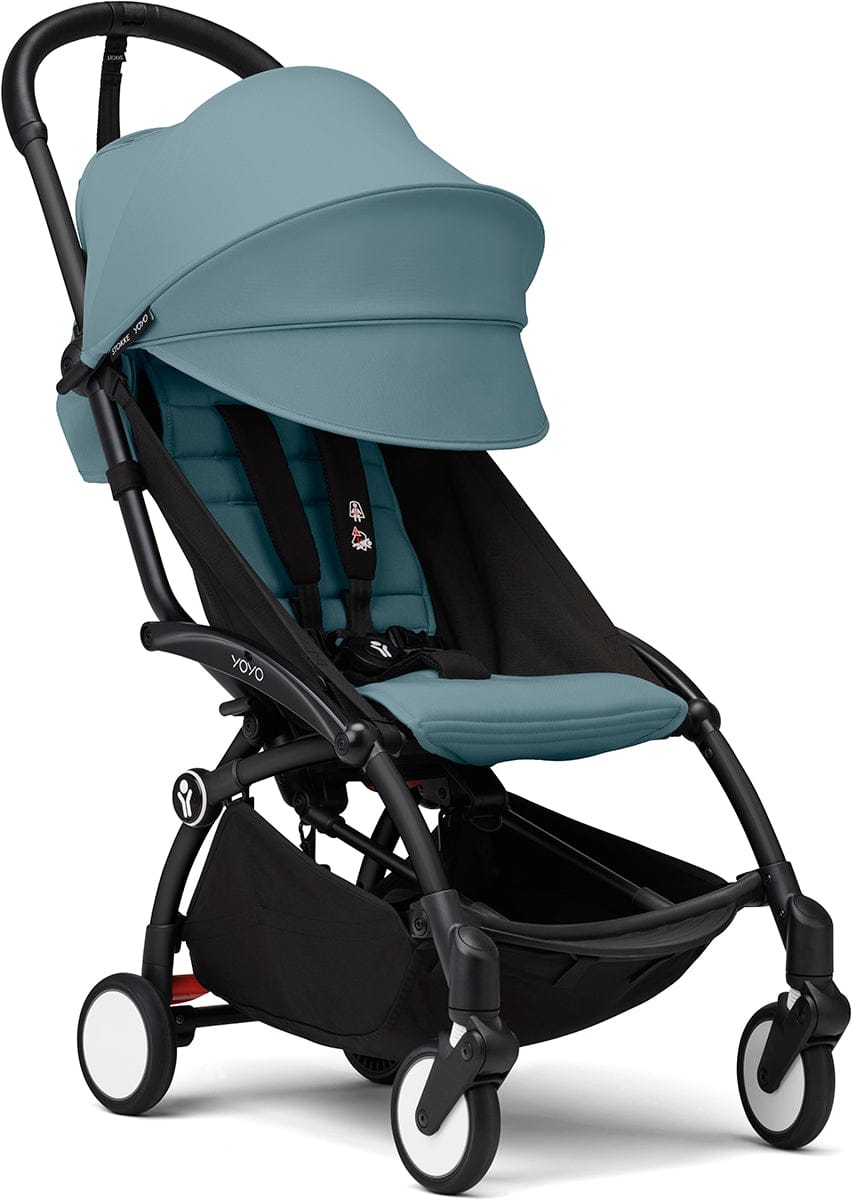 Stokke YOYO3 Ultra Compact 6+ Stroller (One Box) - Black / Aqua - 653600