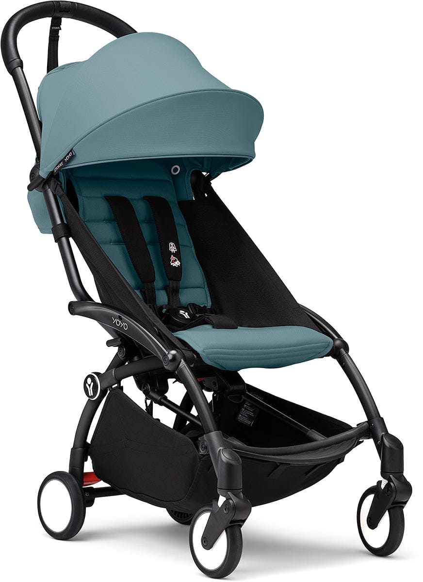 Stokke YOYO3 Ultra Compact 6+ Stroller (One Box) - Black / Aqua - 653600