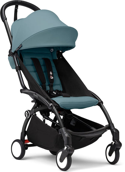 Stokke YOYO3 Ultra Compact 6+ Stroller (One Box) - Black / Aqua - 653600