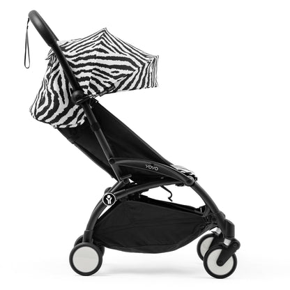 Stokke YOYO3 Ultra Compact 6+ Stroller (One Box) - Black / Zebra (Wild Collection) - 654400