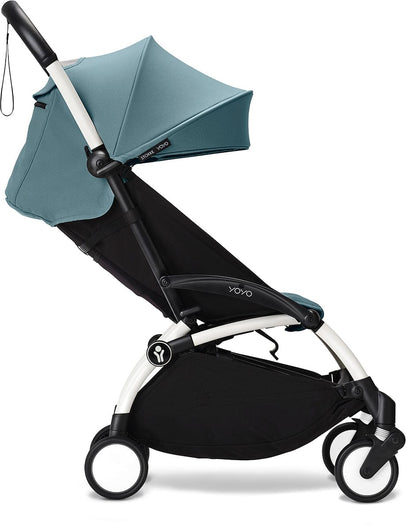 Stokke YOYO3 Ultra Compact 6+ Stroller (One Box) - White / Aqua - 654500