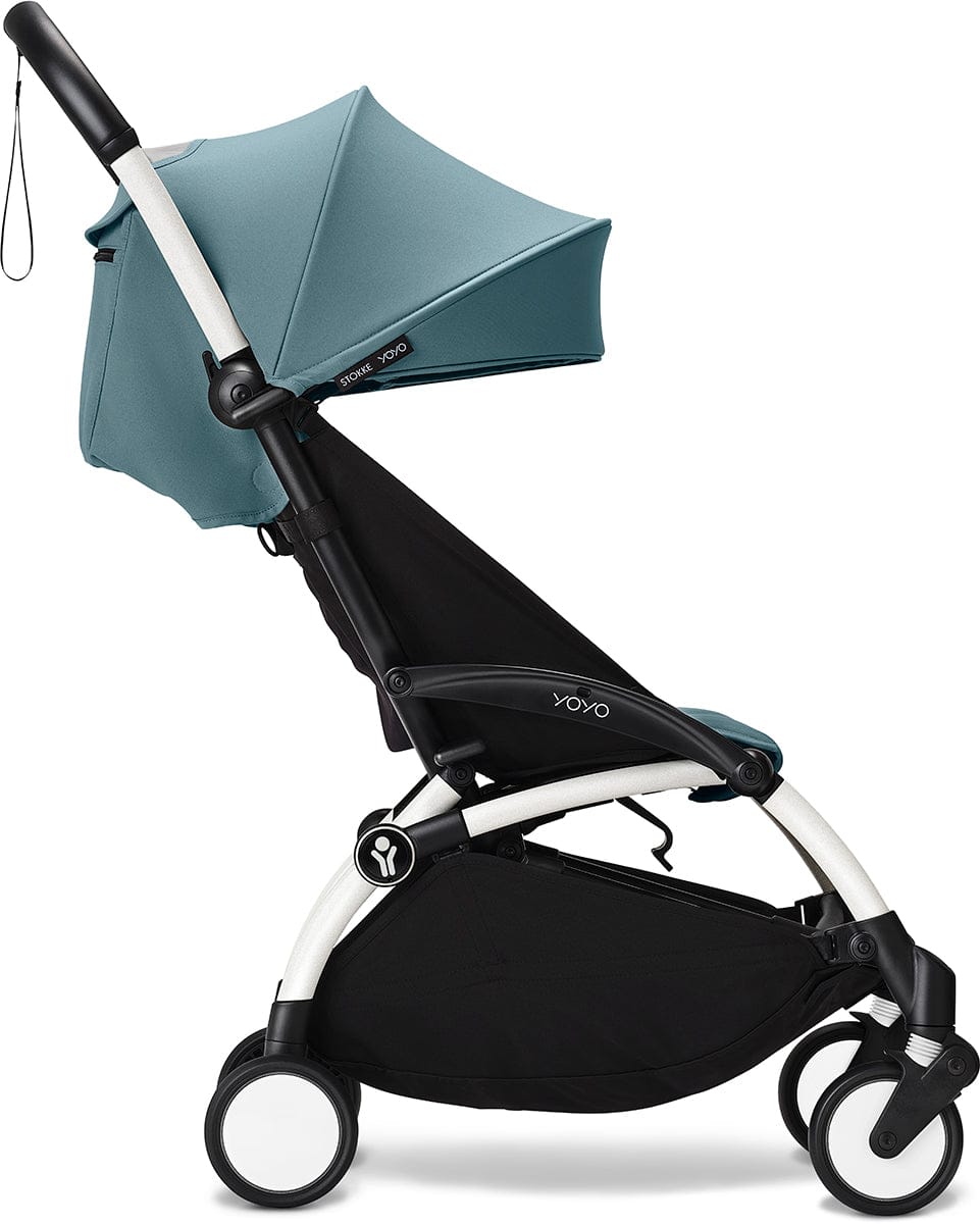 Stokke YOYO3 Ultra Compact 6+ Stroller (One Box) - White / Aqua - 654500