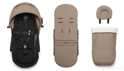 Stokke YOYO3 Ultra Compact Complete 0+/6+ Stroller Bundle - Black / Taupe - 653700-647904