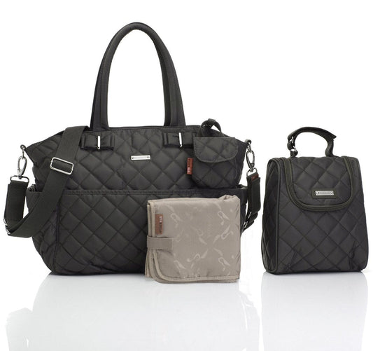 Storksak Bobby Quilted Diaper Bag - Charcoal - SK1107
