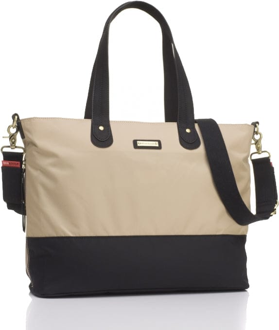Storksak Color Block Tote Diaper Bag - Champagne/Black - SK3101