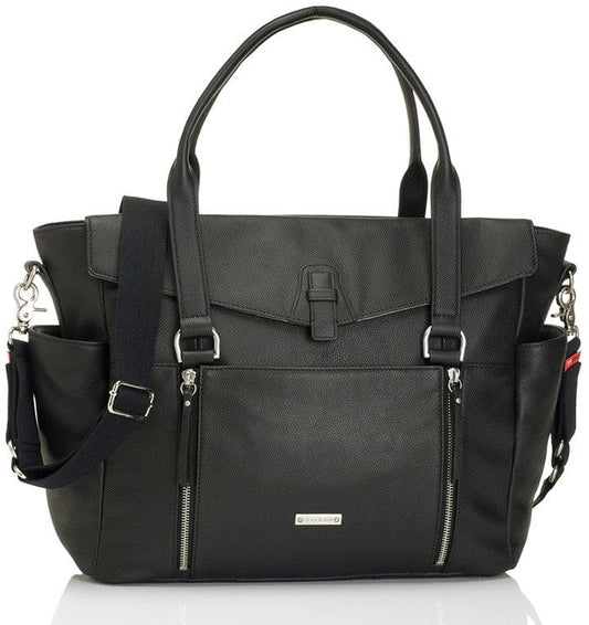 Storksak Emma Diaper Bag - Leather Black - SK7737