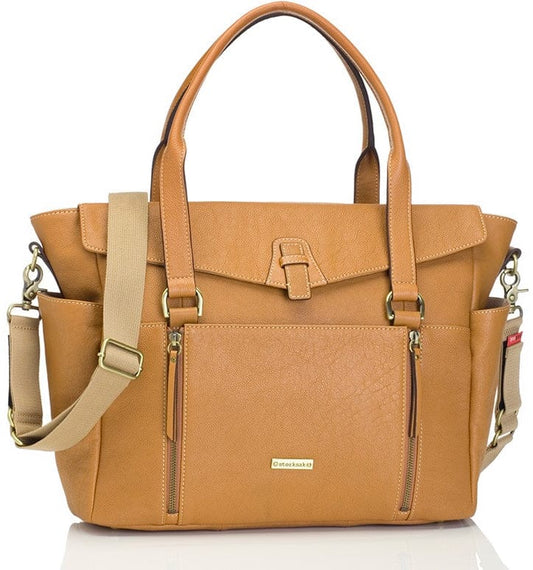 Storksak Emma Diaper Bag - Leather Tan - SK7744