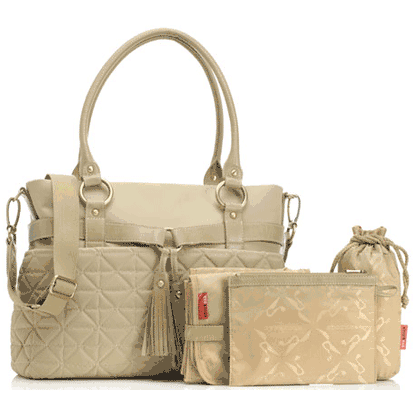 Storksak Isabella Nylon Diaper Bag in Sand