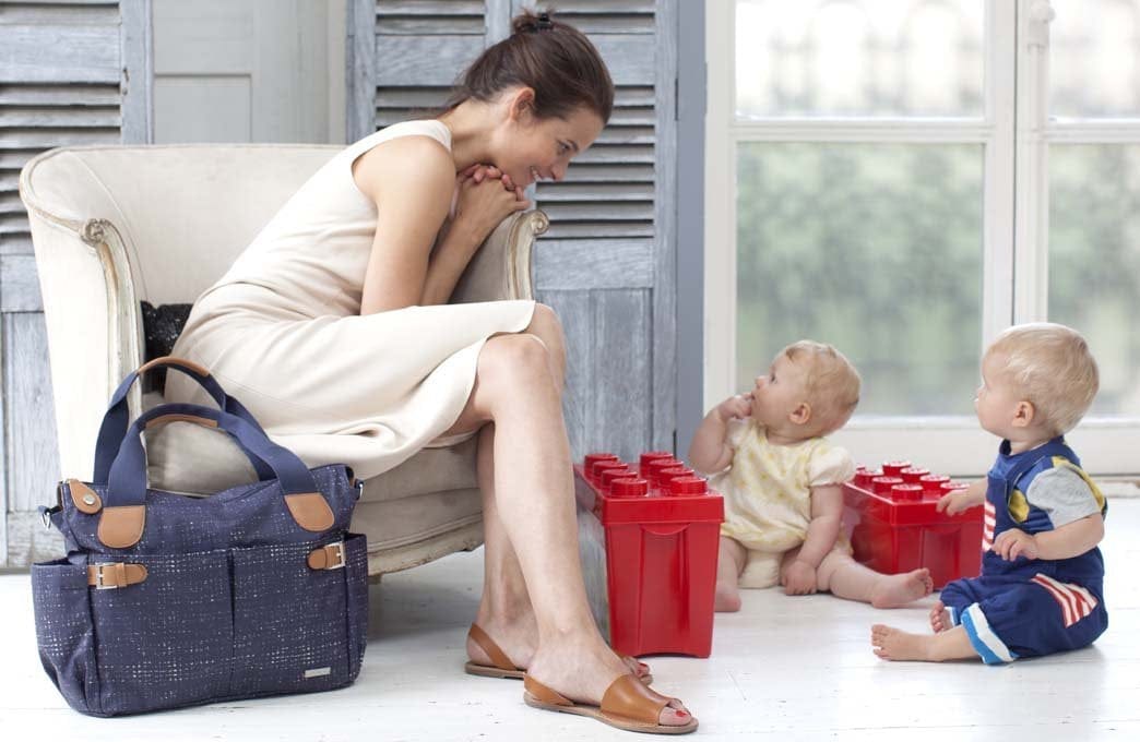 Storksak Kay Diaper Bag - Crosshatch Navy - SK6990