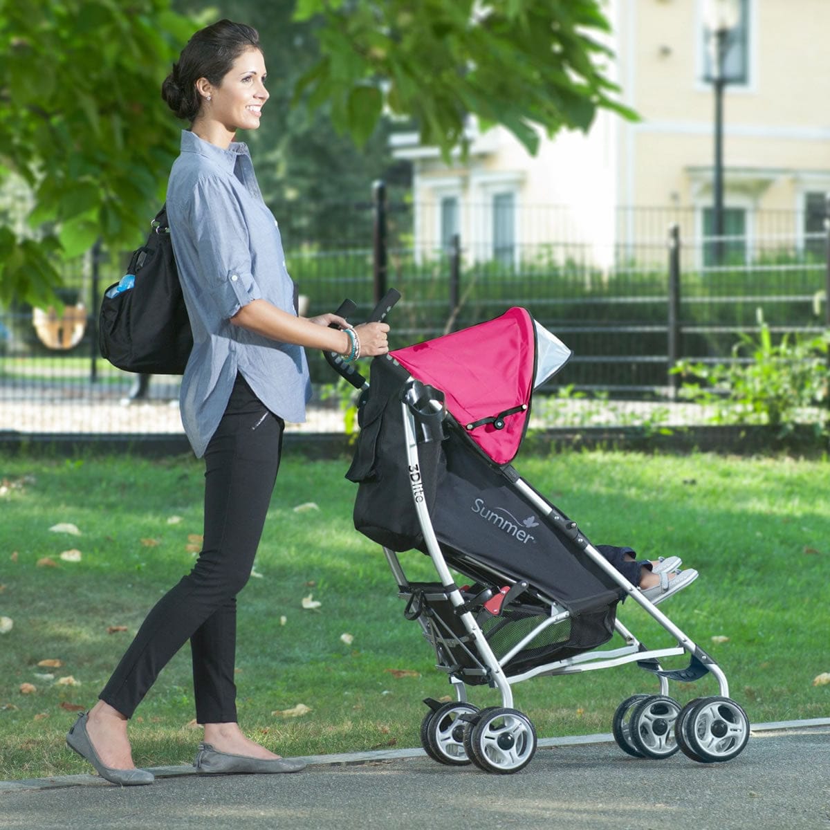 Summer Infant 3D Lite Umbrella Stroller - Hibiscus Pink - 21960