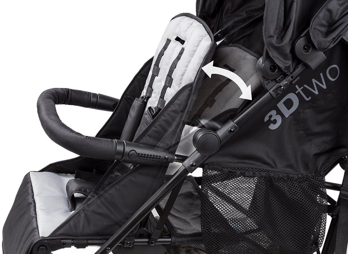 Summer Infant 3Dtwo Double Stroller - Black/Gray