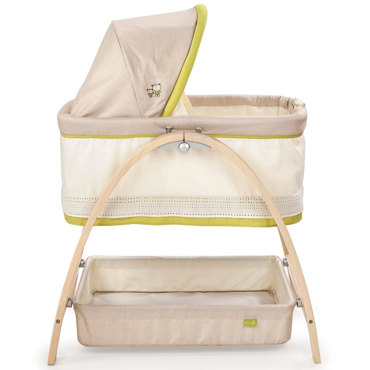 Summer Infant Bentwood Motion Bassinet - Bear Buddies