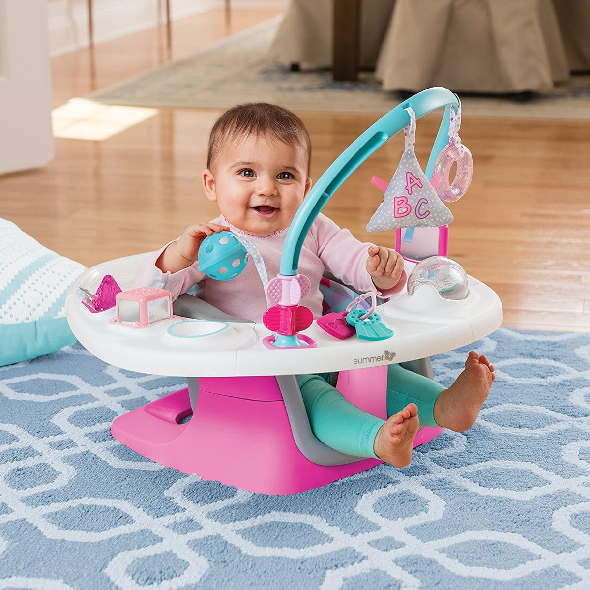 Summer Infant Deluxe 4-in-1 SuperSeat - Pink - 13595