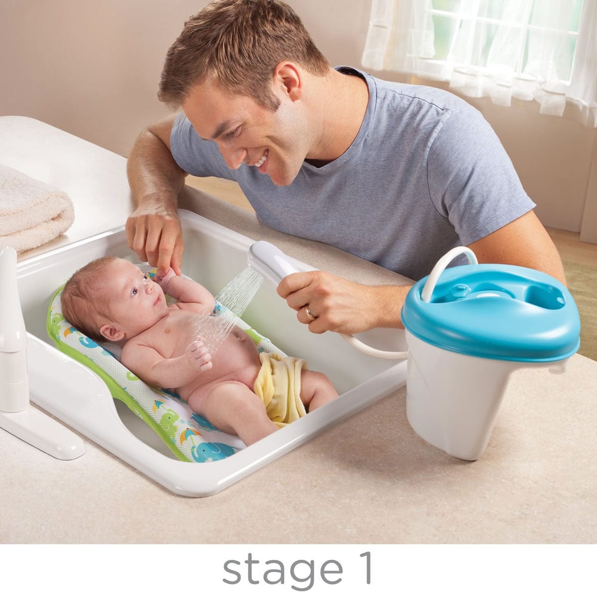 Summer Infant Newborn-to-Toddler Bath Center & Shower - Neutral - 18290A