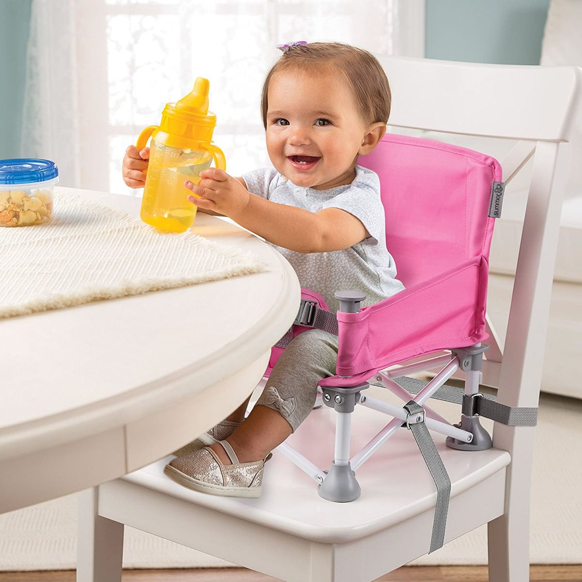 Summer Infant Pop 'n Sit Portable Booster Chair - Pink