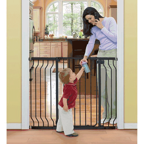 Summer Infant Sure and Secure Extra Tall Walk-Thru Gate in Black - 7490