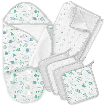 Summer Infant SwaddleMe Baby Bath Gift Set - Fishy Fishy - 57080