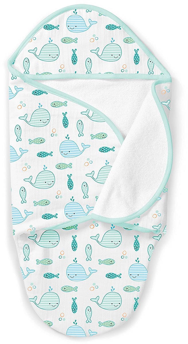 Summer Infant SwaddleMe Baby Bath Gift Set - Striped Whales - 57070