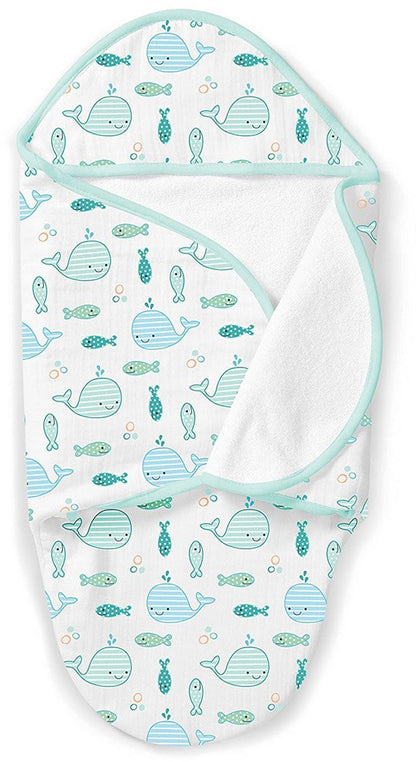 Summer Infant SwaddleMe Baby Bath Gift Set - Striped Whales - 57070