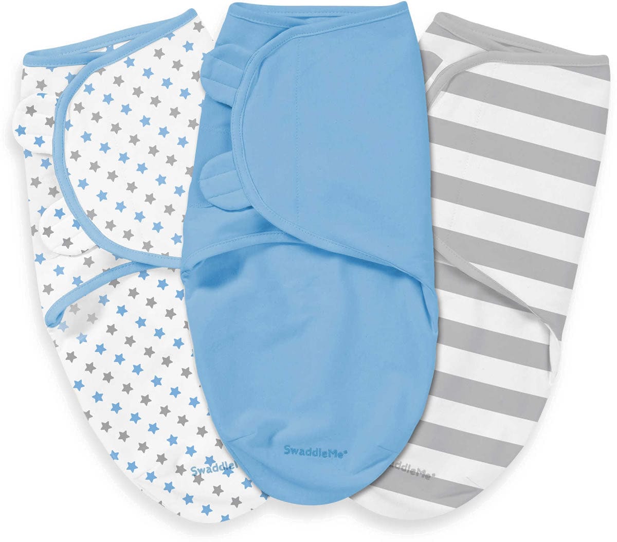Summer Infant SwaddleMe Original Swaddle, 3-Pack, Small - Stars Stripes - 54180