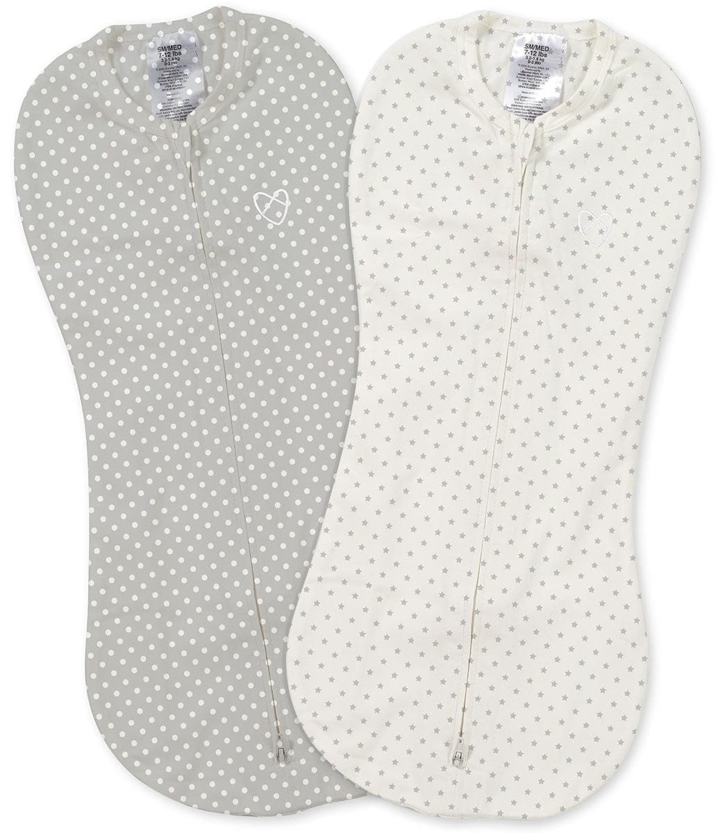 Summer Infant SwaddleMe Pod 2-PK - Grey/White Dot