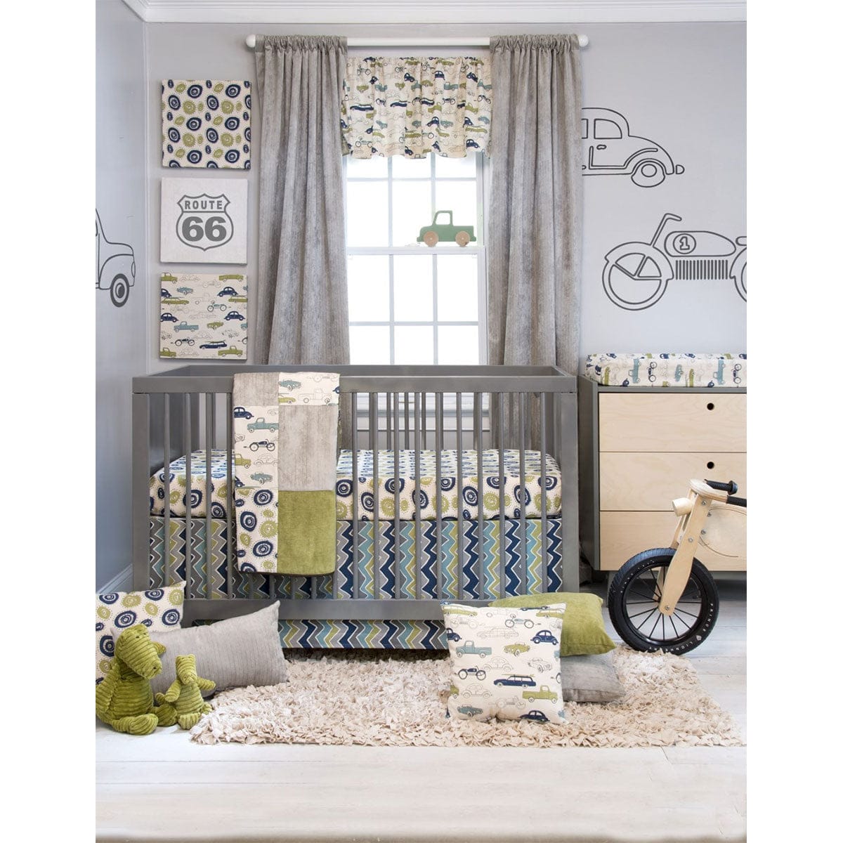 Sweet Potato Uptown Traffic 3 Piece Crib Bedding Set - 11830