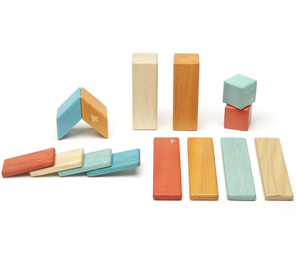 Tegu 14 Piece Magnetic Blocks Set - Sunset